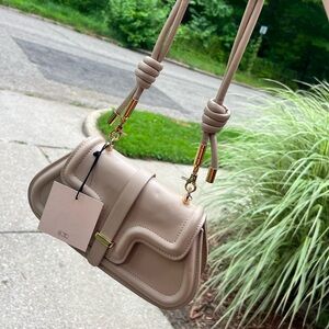 Rachel Zoe Tan and Gold Crossbody Bag